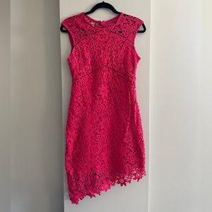 bebe | 💕 Pink Knit Lace Dress